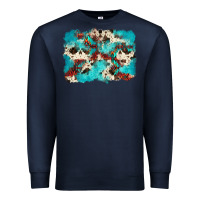 Navy aztec cowhide background Premium Sweatshirt - Zillion Design Studio