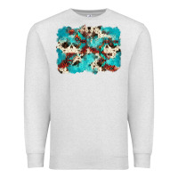 Oatmeal Heather aztec cowhide background Premium Sweatshirt - Zillion Design Studio
