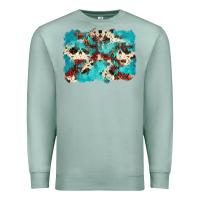 Seafoam aztec cowhide background Premium Sweatshirt - Zillion Design Studio