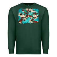 Sports Green aztec cowhide background Premium Sweatshirt - Zillion Design Studio