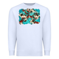 White aztec cowhide background Premium Sweatshirt - Zillion Design Studio
