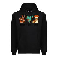 Black peace love fall Premium Hoodie - JahusDesignShop