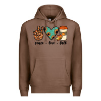 Chestnut peace love fall Premium Hoodie - JahusDesignShop