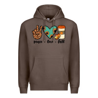 Coffee peace love fall Premium Hoodie - JahusDesignShop