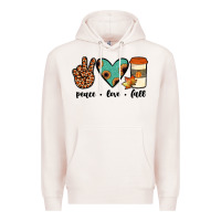Pale Pink peace love fall Premium Hoodie - JahusDesignShop
