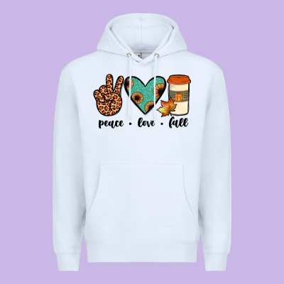 Peace Love Fall Premium Hoodie Designed By Jahusdesignshop
