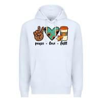 White peace love fall Premium Hoodie - JahusDesignShop