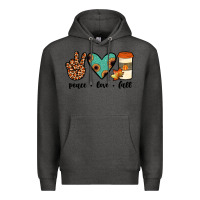 Charcoal Heather peace love fall Premium Hoodie - JahusDesignShop