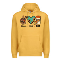 Mustard peace love fall Premium Hoodie - JahusDesignShop