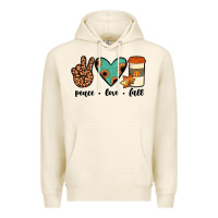 Peace Love Fall Premium Hoodie | Teevron