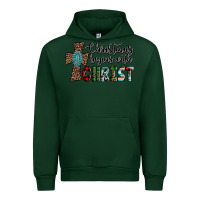Forest Green christmas begins with christ Urban Hoodie - AdoDesignShop