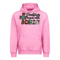 Fuchsia Pink christmas begins with christ Urban Hoodie - AdoDesignShop