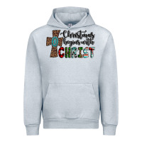 Heather Grey christmas begins with christ Urban Hoodie - AdoDesignShop