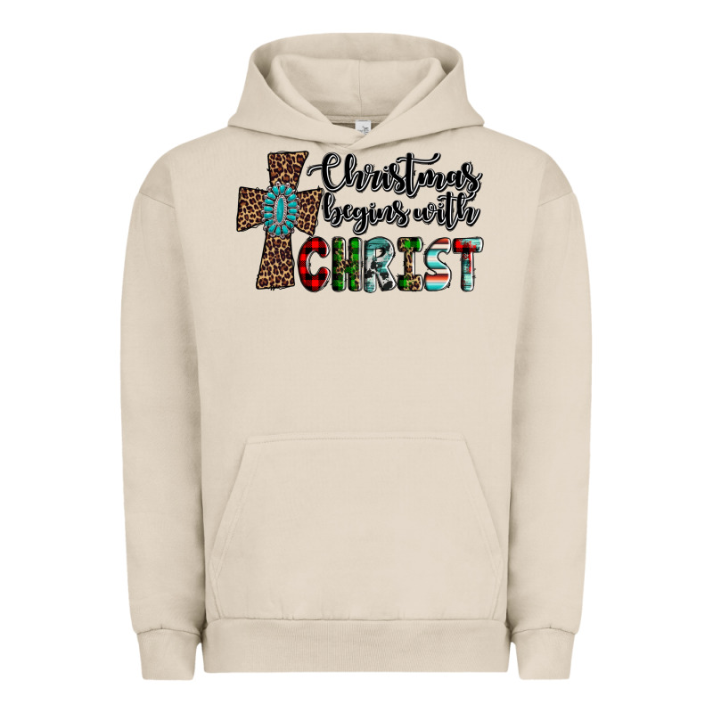 Christmas Begins With Christ Urban Hoodie by AdoDesignShop | Teevron