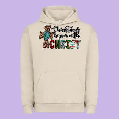 Christmas Begins With Christ Urban Hoodie Designed By Adodesignshop