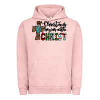 Pigment Salmon christmas begins with christ Urban Hoodie - AdoDesignShop