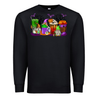 Black Halloween Gnomes Coffee Cups Premium Sweatshirt - texasbilliewilder