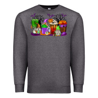 Charcoal Heather Halloween Gnomes Coffee Cups Premium Sweatshirt - texasbilliewilder
