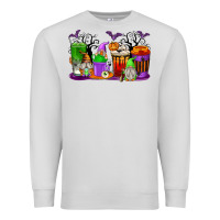 Dove Grey Halloween Gnomes Coffee Cups Premium Sweatshirt - texasbilliewilder