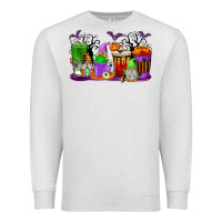 Oatmeal Heather Halloween Gnomes Coffee Cups Premium Sweatshirt - texasbilliewilder