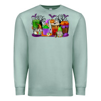 Seafoam Halloween Gnomes Coffee Cups Premium Sweatshirt - texasbilliewilder