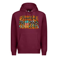 Burgundy thankful mama Premium Hoodie - JahusDesignShop