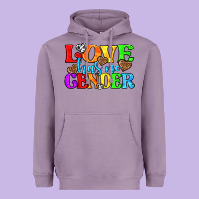 Heavyweight Hoodie love has no gender pride lgbtq