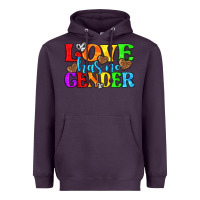 Plum love has no gender pride lgbtq Heavyweight Hoodie - texasbilliewilder