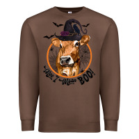 Halloween Cow Moo I Mean Boo Premium Sweatshirt | Teevron