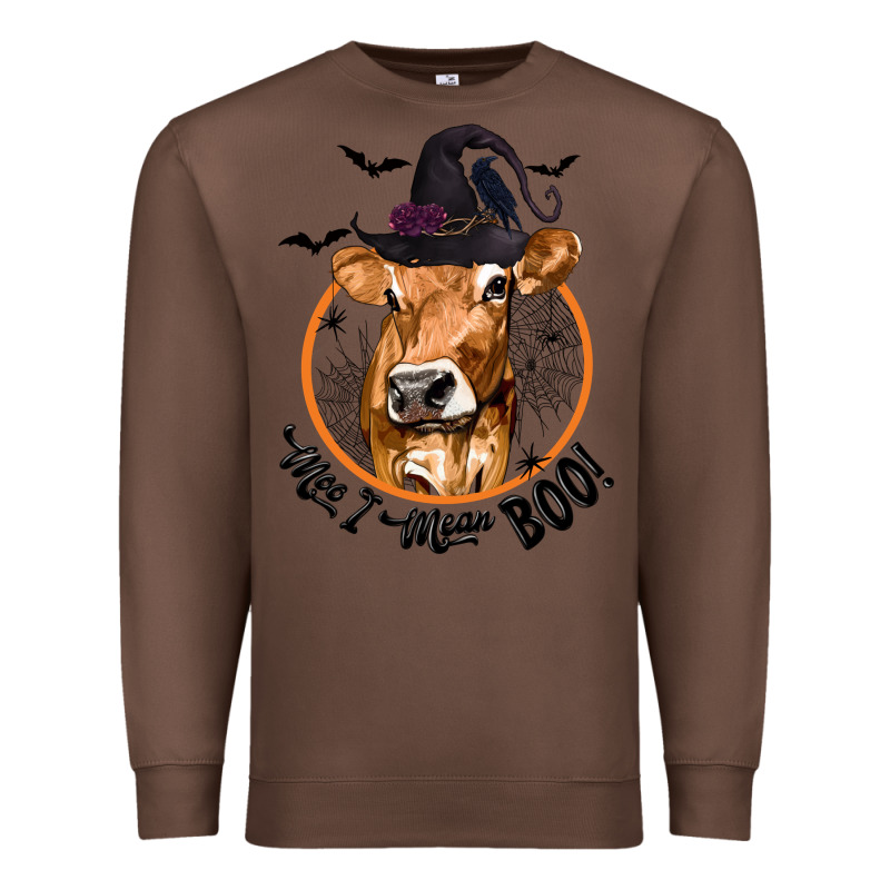Halloween Cow Moo I Mean Boo Premium Sweatshirt by texasbilliewilder | Teevron