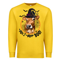 Lemon Halloween Cow Moo I Mean Boo Premium Sweatshirt - texasbilliewilder