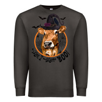 Smoke Halloween Cow Moo I Mean Boo Premium Sweatshirt - texasbilliewilder