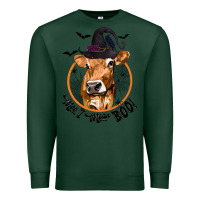 Sports Green Halloween Cow Moo I Mean Boo Premium Sweatshirt - texasbilliewilder
