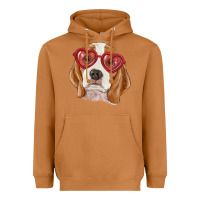 Meerkat Beagle with love glasses Heavyweight Hoodie - RanaPortraitStore