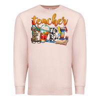 Pale Pink teacher fuel Premium Sweatshirt - Zillion Design Studio
