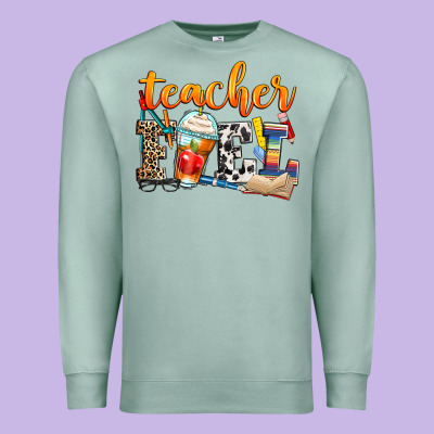 Teacher Fuel Premium Sweatshirt Designed By Zillion Design Studio