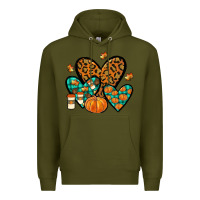 Army Green love fall Premium Hoodie - JahusDesignShop