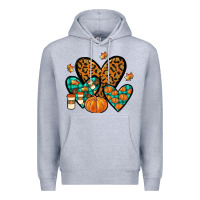 Heather Grey love fall Premium Hoodie - JahusDesignShop
