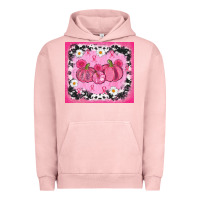 Pigment Salmon breast cancer pumpkins Urban Hoodie - AdoDesignShop