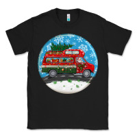 Black santa claus with retro van  christmas ornament Classic Tee - BundleAndBundleShop
