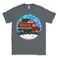 Charcoal Heather santa claus with retro van  christmas ornament Classic Tee - BundleAndBundleShop