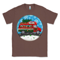 Chestnut santa claus with retro van  christmas ornament Classic Tee - BundleAndBundleShop