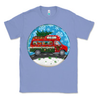 Colony Blue santa claus with retro van  christmas ornament Classic Tee - BundleAndBundleShop