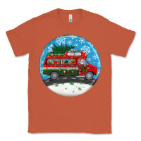 Copper santa claus with retro van  christmas ornament Classic Tee - BundleAndBundleShop