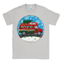 Moon Dust santa claus with retro van  christmas ornament Classic Tee - BundleAndBundleShop