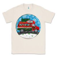 Natural santa claus with retro van  christmas ornament Classic Tee - BundleAndBundleShop
