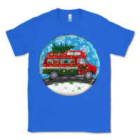 True Royal santa claus with retro van  christmas ornament Classic Tee - BundleAndBundleShop