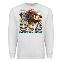 Oatmeal Heather ocd obsessive cow disorder Premium Sweatshirt - Zillion Design Studio