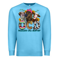 Ocean Blue ocd obsessive cow disorder Premium Sweatshirt - Zillion Design Studio