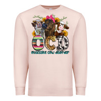 Pale Pink ocd obsessive cow disorder Premium Sweatshirt - Zillion Design Studio